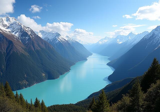 Spektakulært landskap på New Zealand