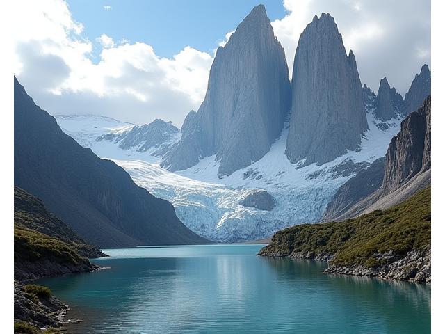 Dramatisk fjellandskap i Patagonia